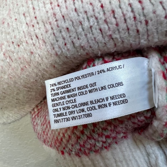 A New Day Womens XL Cherry Ciao Ciao Graphic Pullover Sweater Red Marled Knit - Picture 4 of 6